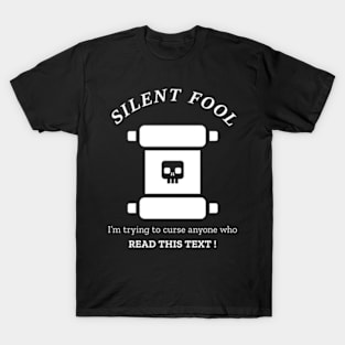 An ancient dark scroll with a funny text T-Shirt